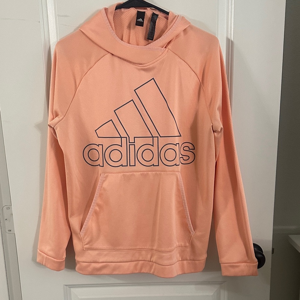adidas Peach Pullover Hoodie with Logo